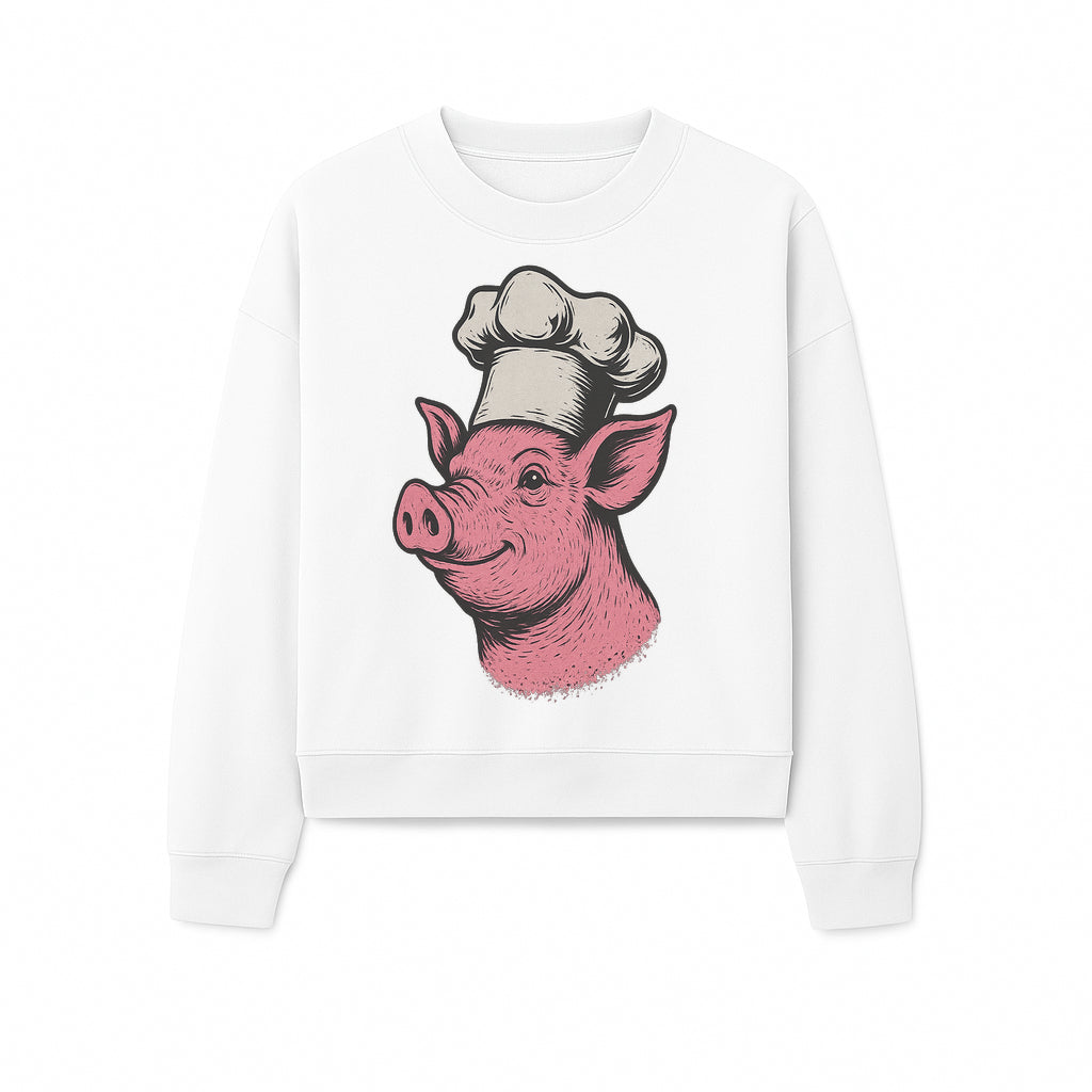 Chef Pig Illustration T-Shirt, Vintage Farm Animal Art, Cute Cooking Pig Graphic Tees, Funny Gift for Foodies and Chefs - Sweatshirt 1758181697354.jpg