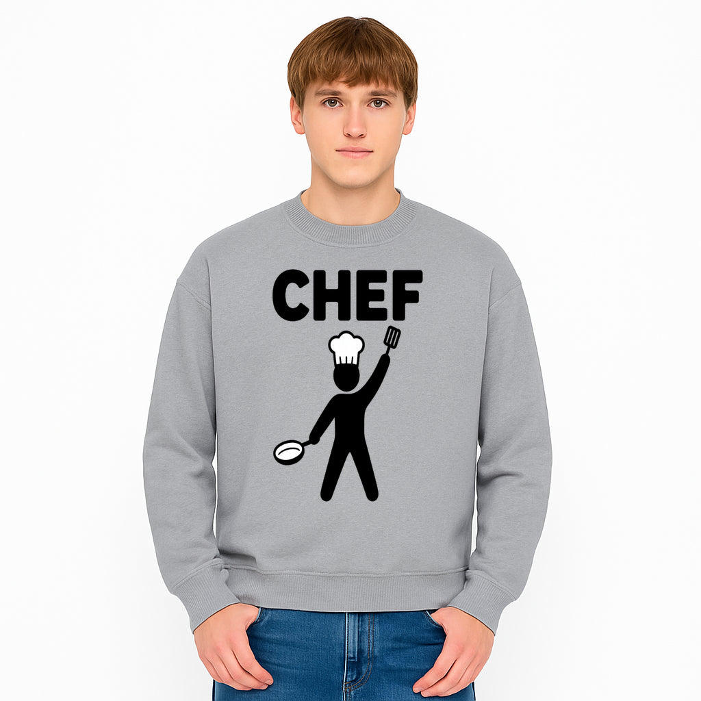 Chef Graphic Art Print - Kitchen Decor, Culinary Wall Art, Cook Gifts, Restaurant Decor, Chef Silhouette Design, Cooking Enthusiast Gift - Sweatshirt 1758181697654.jpg