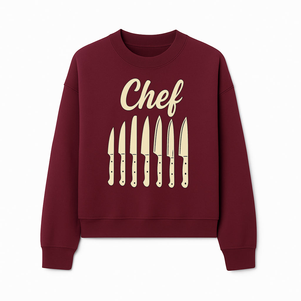 Chef Knife Set Art Print - Kitchen Decor, Culinary Gifts, Kitchen Wall Art, Chef Gifts, Cooking Prints, Modern Home Decor - Sweatshirt 1758181697774.jpg