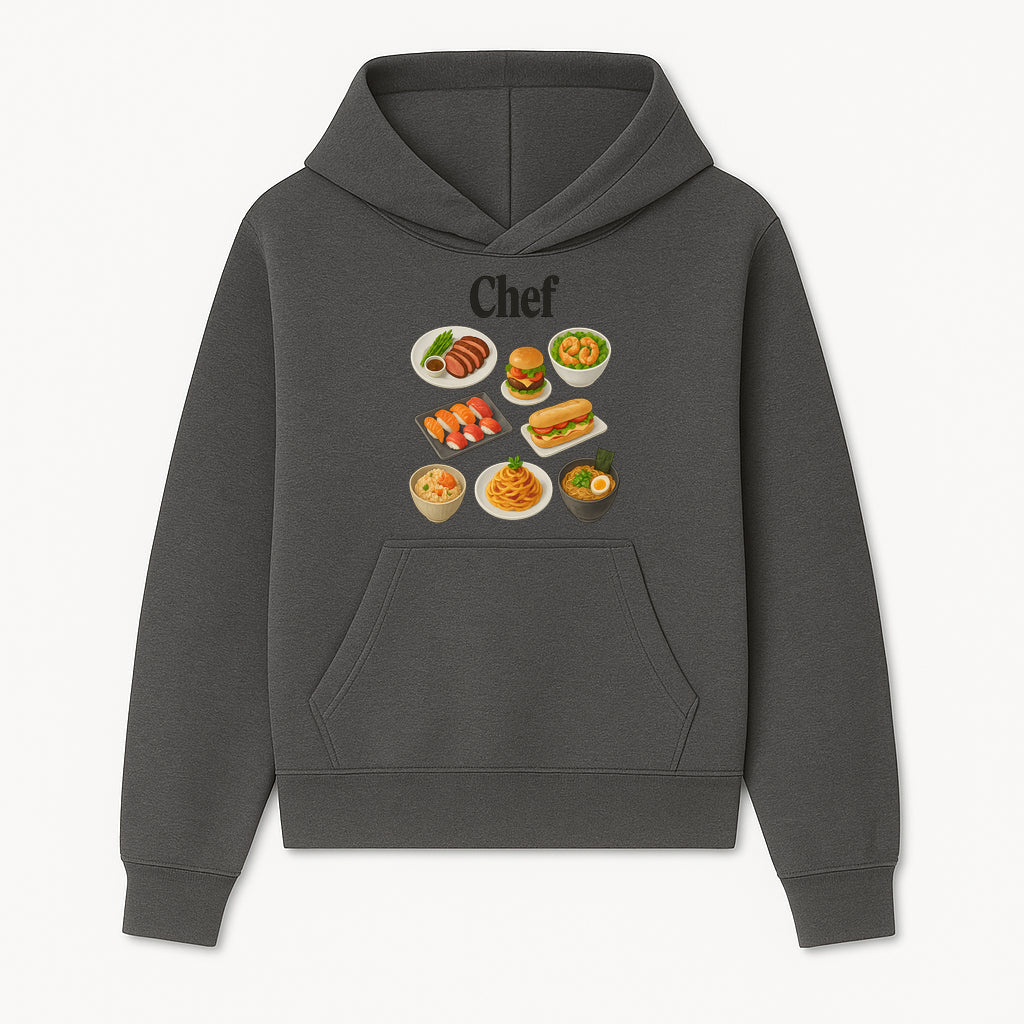 Chef Food Art Print - Colorful Culinary Illustration of Sushi, Burger, Ramen, Pasta & More Kitchen Decor for Food Lovers - Hoodie 1758181697782.jpg