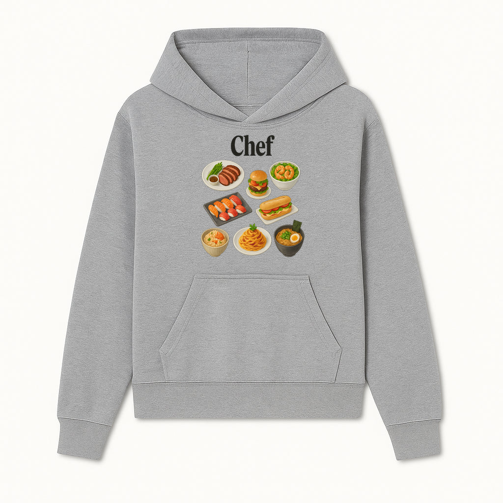 Chef Food Art Print - Colorful Culinary Illustration of Sushi, Burger, Ramen, Pasta & More Kitchen Decor for Food Lovers - Hoodie 1758181698040.jpg