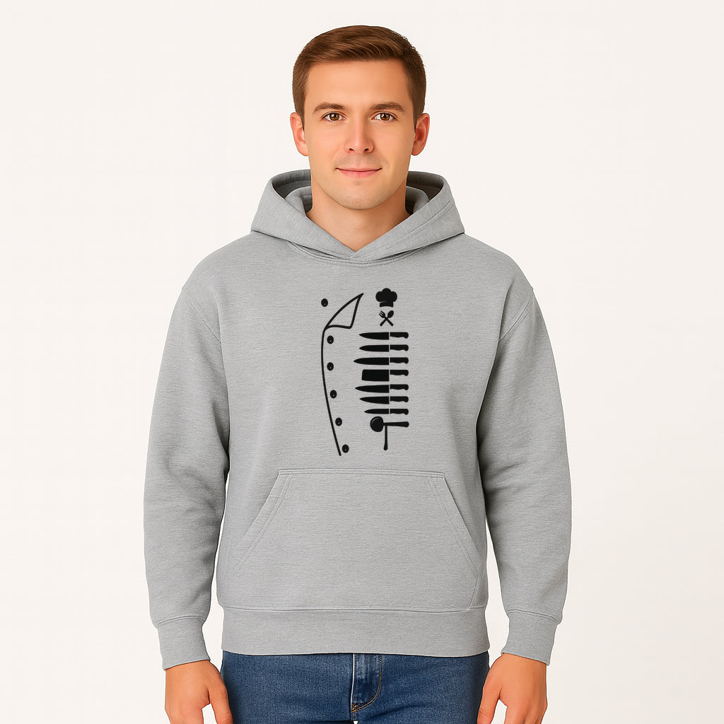 Chef Knife and Utensil Wall Art | Black Kitchen Decor | Culinary Gifts for Chefs | Modern Kitchen Wall Art - Hoodie 1758181698258.jpg