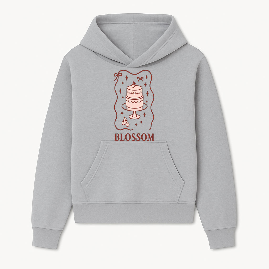 Blossom Cake Design Wall Art - Cute Cherry Decor, Bakery Theme, Pastry Illustration, Kitchen Decoration, Sweet Treats Print - Hoodie 1758181698258.jpg