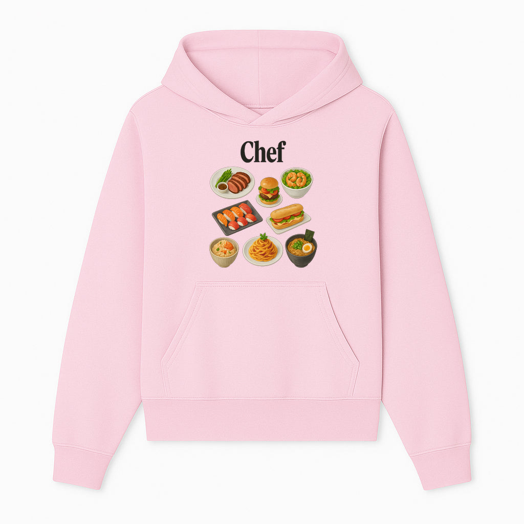 Chef Food Art Print - Colorful Culinary Illustration of Sushi, Burger, Ramen, Pasta & More Kitchen Decor for Food Lovers - Hoodie 1758181698335.jpg