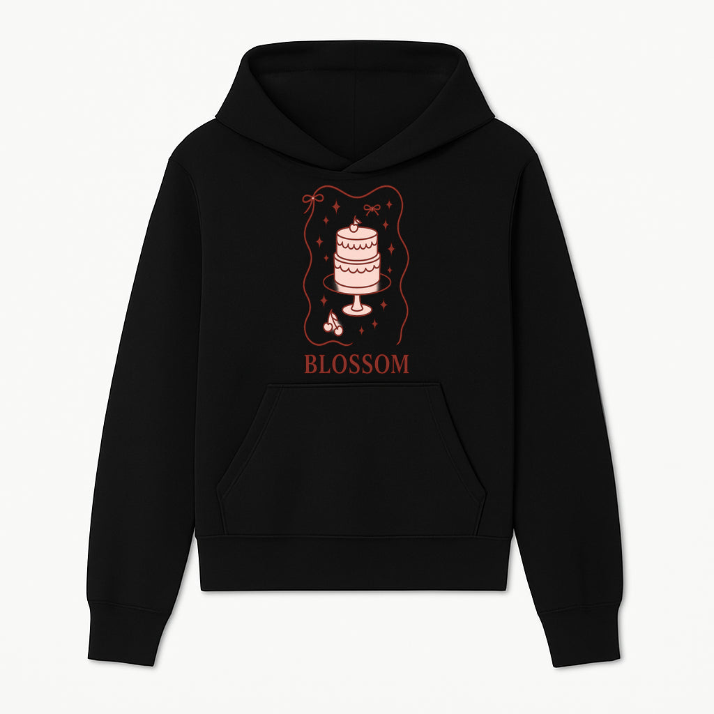 Blossom Cake Design Wall Art - Cute Cherry Decor, Bakery Theme, Pastry Illustration, Kitchen Decoration, Sweet Treats Print - Hoodie 1758181698400.jpg