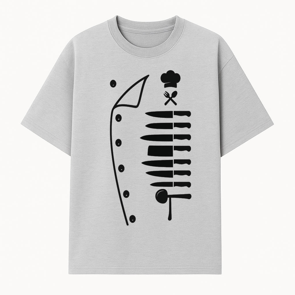 Chef Knife and Utensil Wall Art | Black Kitchen Decor | Culinary Gifts for Chefs | Modern Kitchen Wall Art - T-shirt 1758181698538.jpg