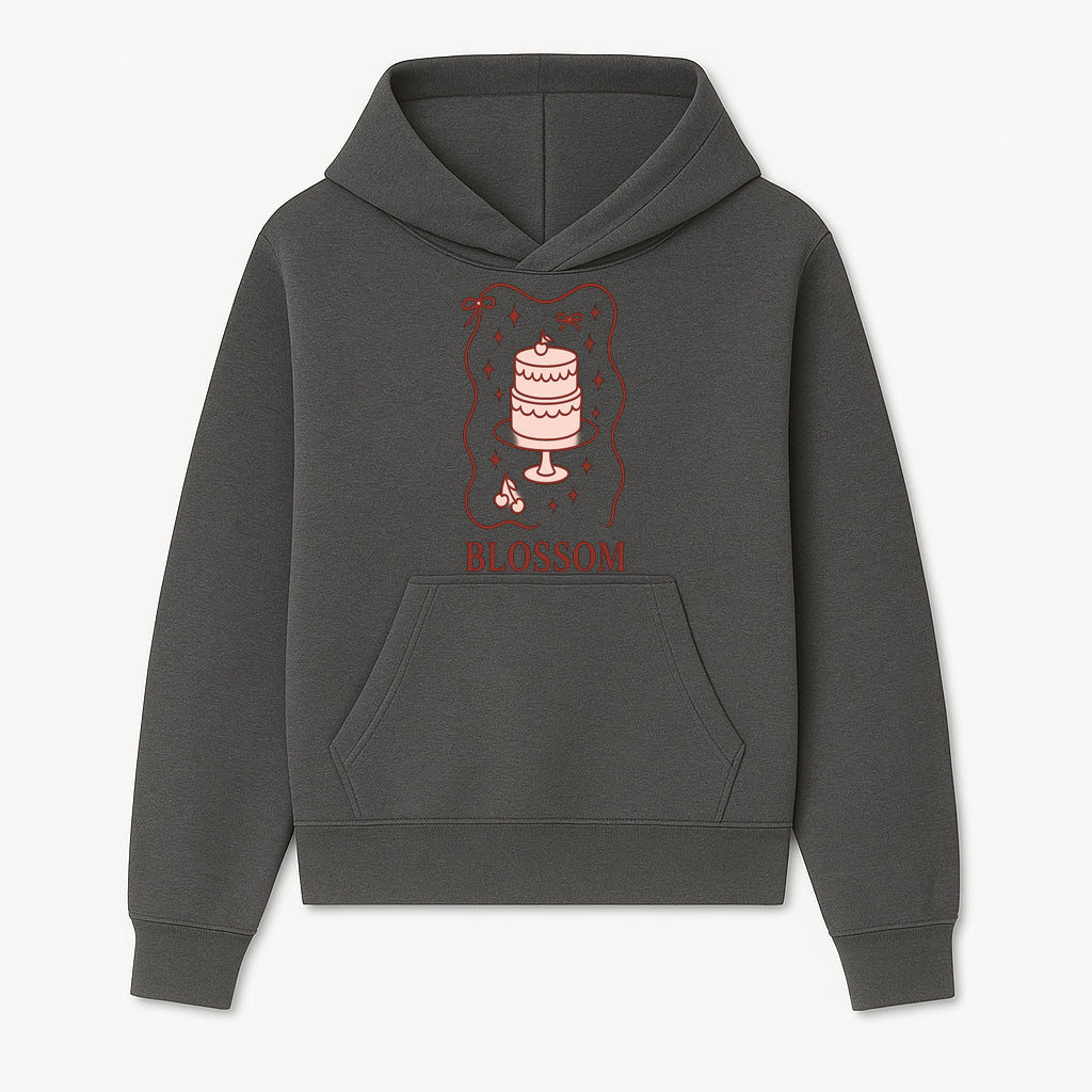 Blossom Cake Design Wall Art - Cute Cherry Decor, Bakery Theme, Pastry Illustration, Kitchen Decoration, Sweet Treats Print - Hoodie 1758181698545.jpg