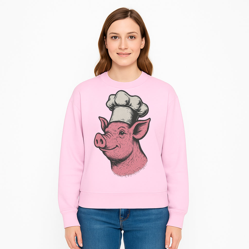 Chef Pig Illustration T-Shirt, Vintage Farm Animal Art, Cute Cooking Pig Graphic Tees, Funny Gift for Foodies and Chefs - Sweatshirt 1758181698687.jpg