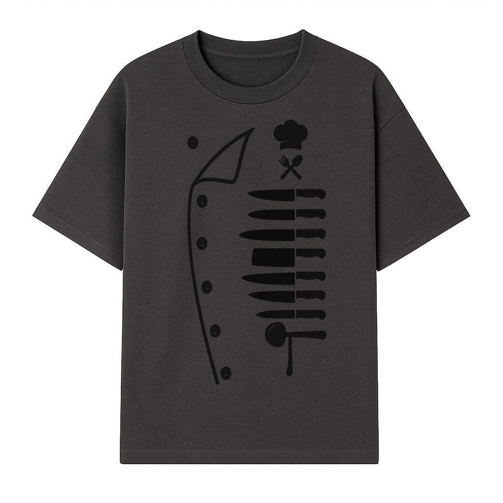 Chef Knife and Utensil Wall Art | Black Kitchen Decor | Culinary Gifts for Chefs | Modern Kitchen Wall Art - T-shirt 1758181698883.jpg