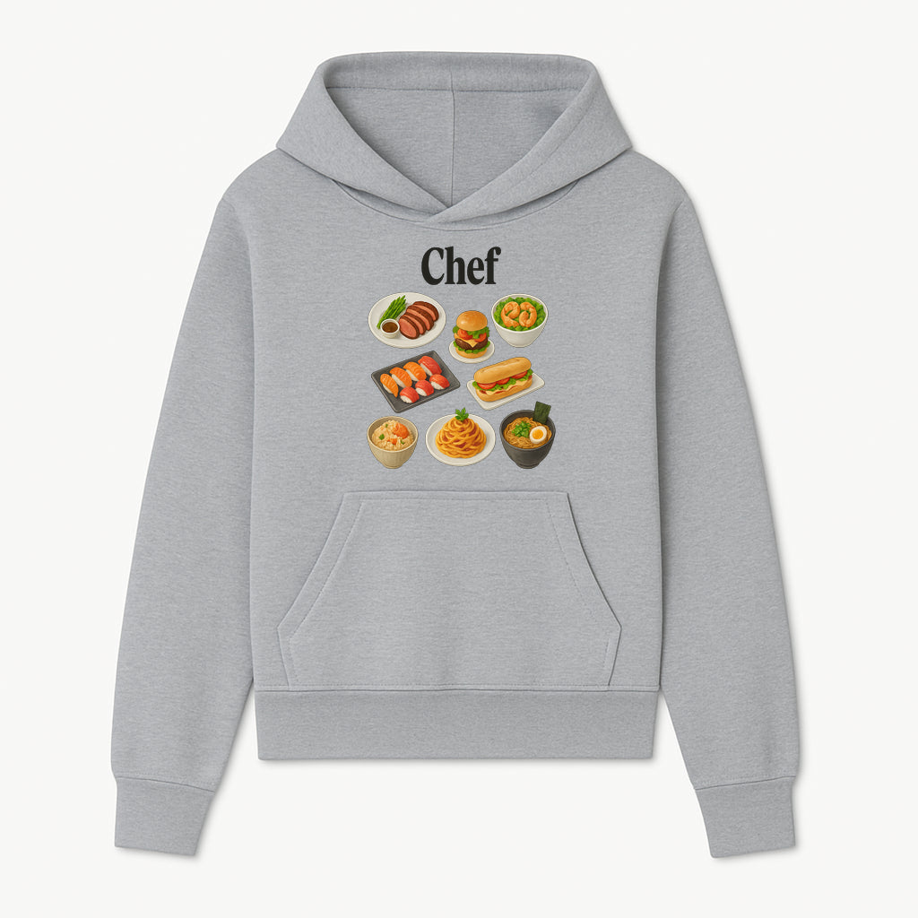 Chef Food Art Print - Colorful Culinary Illustration of Sushi, Burger, Ramen, Pasta & More Kitchen Decor for Food Lovers - Hoodie 1758181698961.jpg