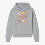 Baking Essentials Illustration - Mixer, Eggs, Sugar, Apron, Whisk - Kitchen Decor for Bakers and Home Chefs, Cute Art Print - Hoodie 1758181699172.jpg