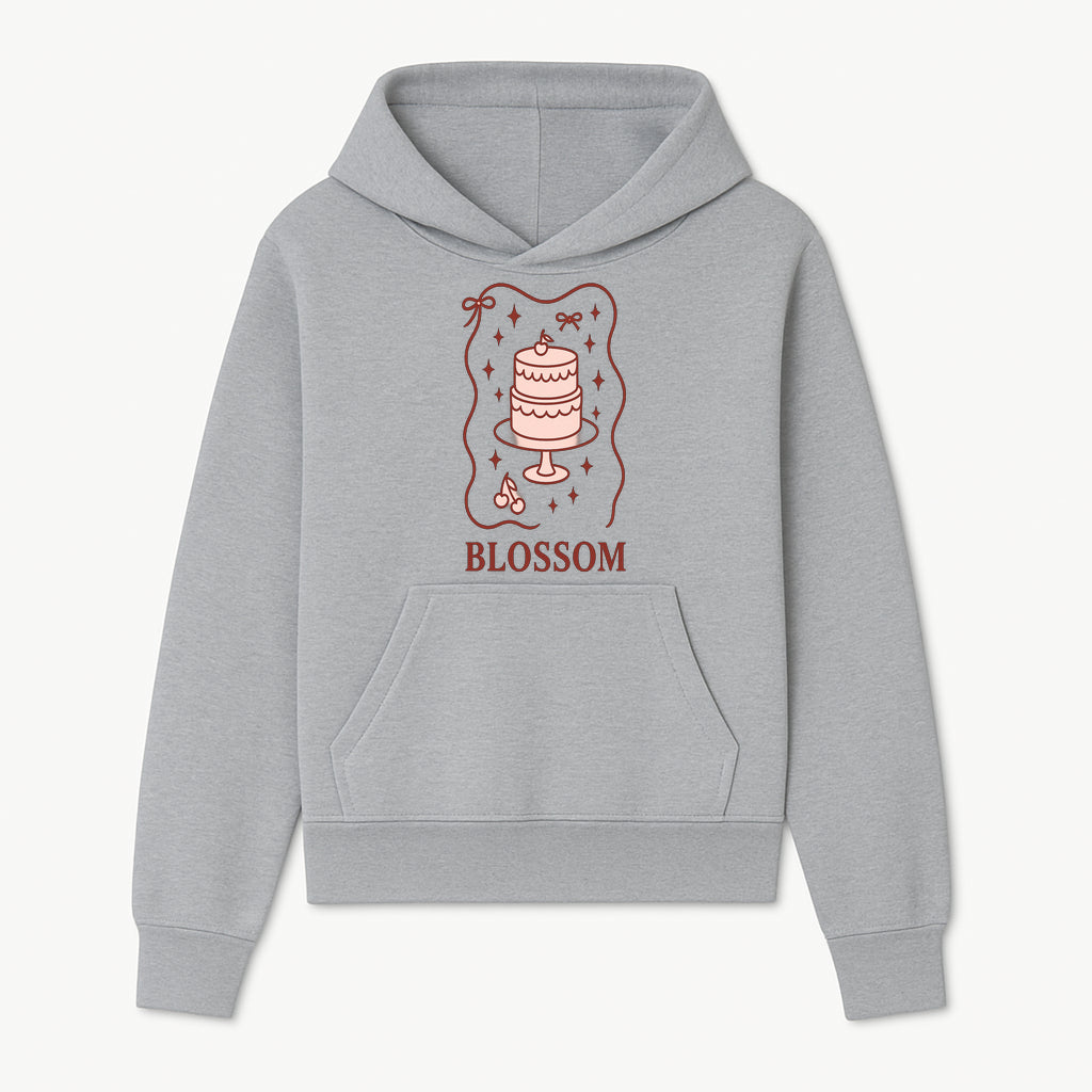 Blossom Cake Design Wall Art - Cute Cherry Decor, Bakery Theme, Pastry Illustration, Kitchen Decoration, Sweet Treats Print - Hoodie 1758181699831.jpg