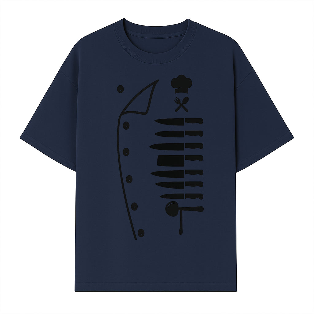 Chef Knife and Utensil Wall Art | Black Kitchen Decor | Culinary Gifts for Chefs | Modern Kitchen Wall Art - T-shirt 1758181699861.jpg