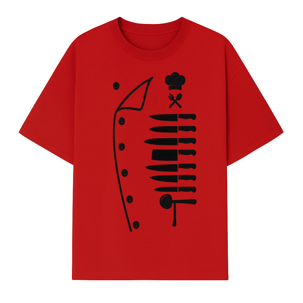 Chef Knife and Utensil Wall Art | Black Kitchen Decor | Culinary Gifts for Chefs | Modern Kitchen Wall Art - T-shirt 1758181700023.jpg