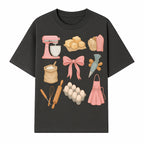 Baking Essentials Illustration - Mixer, Eggs, Sugar, Apron, Whisk - Kitchen Decor for Bakers and Home Chefs, Cute Art Print - T-shirt 1758181700994.jpg