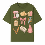 Baking Essentials Illustration - Mixer, Eggs, Sugar, Apron, Whisk - Kitchen Decor for Bakers and Home Chefs, Cute Art Print - T-shirt 1758181701123.jpg