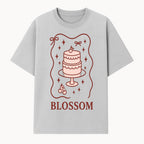 Blossom Cake Design Wall Art - Cute Cherry Decor, Bakery Theme, Pastry Illustration, Kitchen Decoration, Sweet Treats Print - T-shirt 1758181701449.jpg