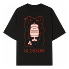 Blossom Cake Design Wall Art - Cute Cherry Decor, Bakery Theme, Pastry Illustration, Kitchen Decoration, Sweet Treats Print - T-shirt 1758181701593.jpg