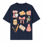 Baking Essentials Illustration - Mixer, Eggs, Sugar, Apron, Whisk - Kitchen Decor for Bakers and Home Chefs, Cute Art Print - T-shirt 1758181701864.jpg