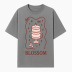 Blossom Cake Design Wall Art - Cute Cherry Decor, Bakery Theme, Pastry Illustration, Kitchen Decoration, Sweet Treats Print - T-shirt 1758181702011.jpg