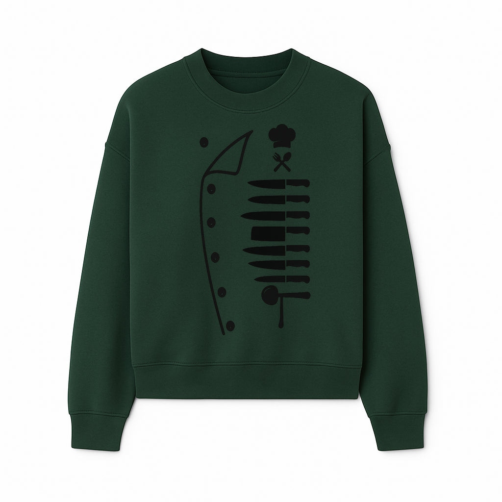 Chef Knife and Utensil Wall Art | Black Kitchen Decor | Culinary Gifts for Chefs | Modern Kitchen Wall Art - Sweatshirt 1758181702149.jpg
