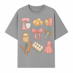Baking Essentials Illustration - Mixer, Eggs, Sugar, Apron, Whisk - Kitchen Decor for Bakers and Home Chefs, Cute Art Print - T-shirt 1758181702159.jpg
