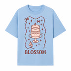 Blossom Cake Design Wall Art - Cute Cherry Decor, Bakery Theme, Pastry Illustration, Kitchen Decoration, Sweet Treats Print - T-shirt 1758181702223.jpg