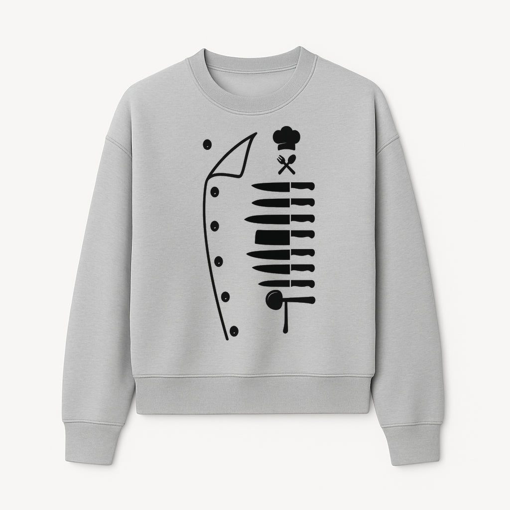 Chef Knife and Utensil Wall Art | Black Kitchen Decor | Culinary Gifts for Chefs | Modern Kitchen Wall Art - Sweatshirt 1758181702337.jpg