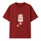 Blossom Cake Design Wall Art - Cute Cherry Decor, Bakery Theme, Pastry Illustration, Kitchen Decoration, Sweet Treats Print - T-shirt 1758181702528.jpg