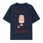 Blossom Cake Design Wall Art - Cute Cherry Decor, Bakery Theme, Pastry Illustration, Kitchen Decoration, Sweet Treats Print - T-shirt 1758181702683.jpg