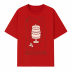 Blossom Cake Design Wall Art - Cute Cherry Decor, Bakery Theme, Pastry Illustration, Kitchen Decoration, Sweet Treats Print - T-shirt 1758181702825.jpg