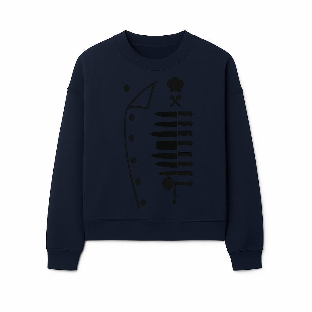 Chef Knife and Utensil Wall Art | Black Kitchen Decor | Culinary Gifts for Chefs | Modern Kitchen Wall Art - Sweatshirt 1758181702920.jpg