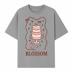 Blossom Cake Design Wall Art - Cute Cherry Decor, Bakery Theme, Pastry Illustration, Kitchen Decoration, Sweet Treats Print - T-shirt 1758181702968.jpg