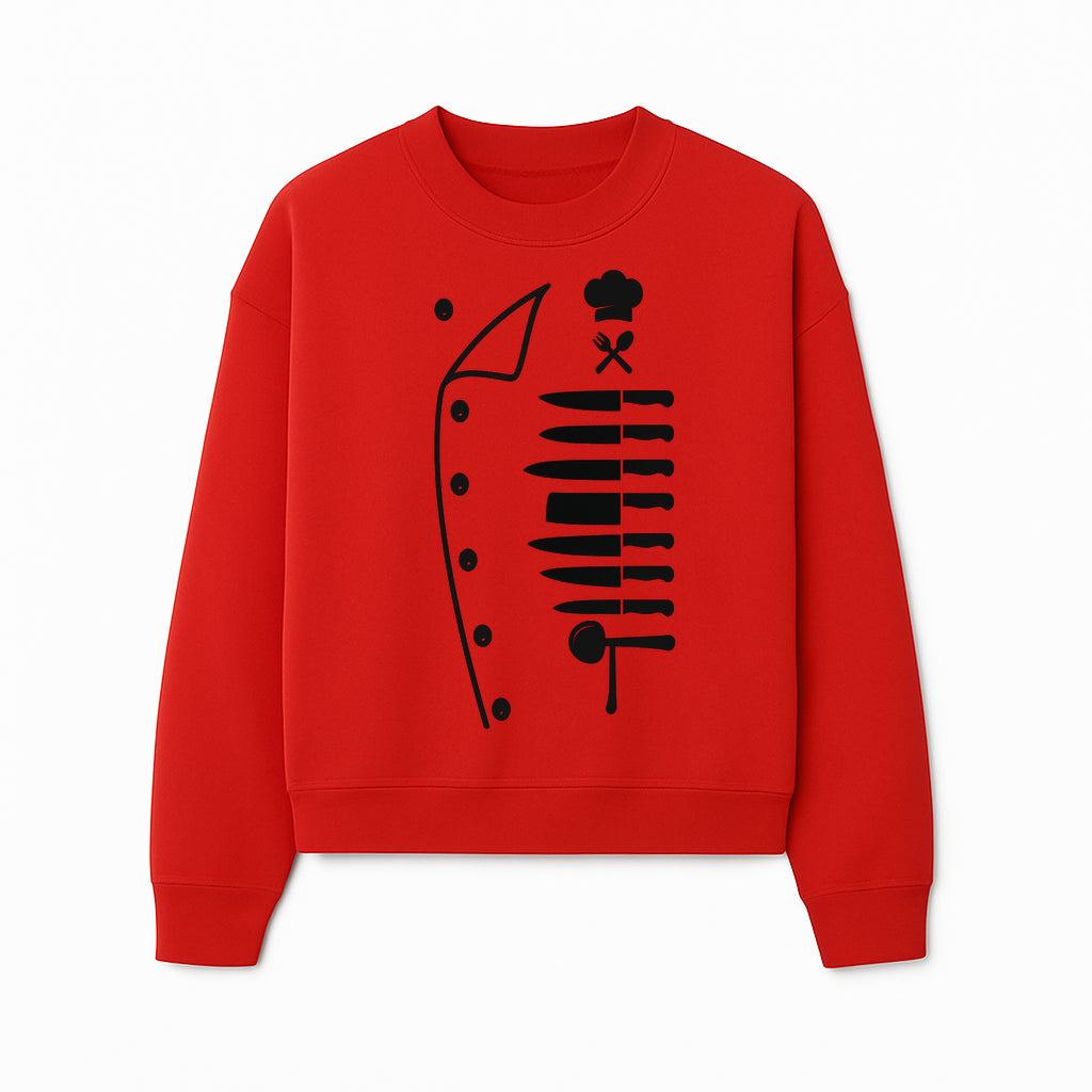 Chef Knife and Utensil Wall Art | Black Kitchen Decor | Culinary Gifts for Chefs | Modern Kitchen Wall Art - Sweatshirt 1758181703065.jpg