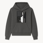 American Flag Kitchen Knife Set - Rustic Black and White Design with Forks, Ideal for Chefs and Patriotic Home Cooks - Hoodie 1758181704277.jpg