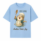 Chef Cat Illustration Wall Art - Oh Look, Another Ticket... Joy - Cute Animal Decor for Kitchen or Children's Room - T-shirt 1758181705131.jpg