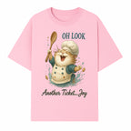 Chef Cat Illustration Wall Art - Oh Look, Another Ticket... Joy - Cute Animal Decor for Kitchen or Children's Room - T-shirt 1758181705281.jpg