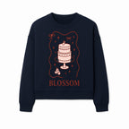 Blossom Cake Design Wall Art - Cute Cherry Decor, Bakery Theme, Pastry Illustration, Kitchen Decoration, Sweet Treats Print - Sweatshirt 1758181705688.jpg