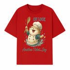 Chef Cat Illustration Wall Art - Oh Look, Another Ticket... Joy - Cute Animal Decor for Kitchen or Children's Room - T-shirt 1758181705760.jpg