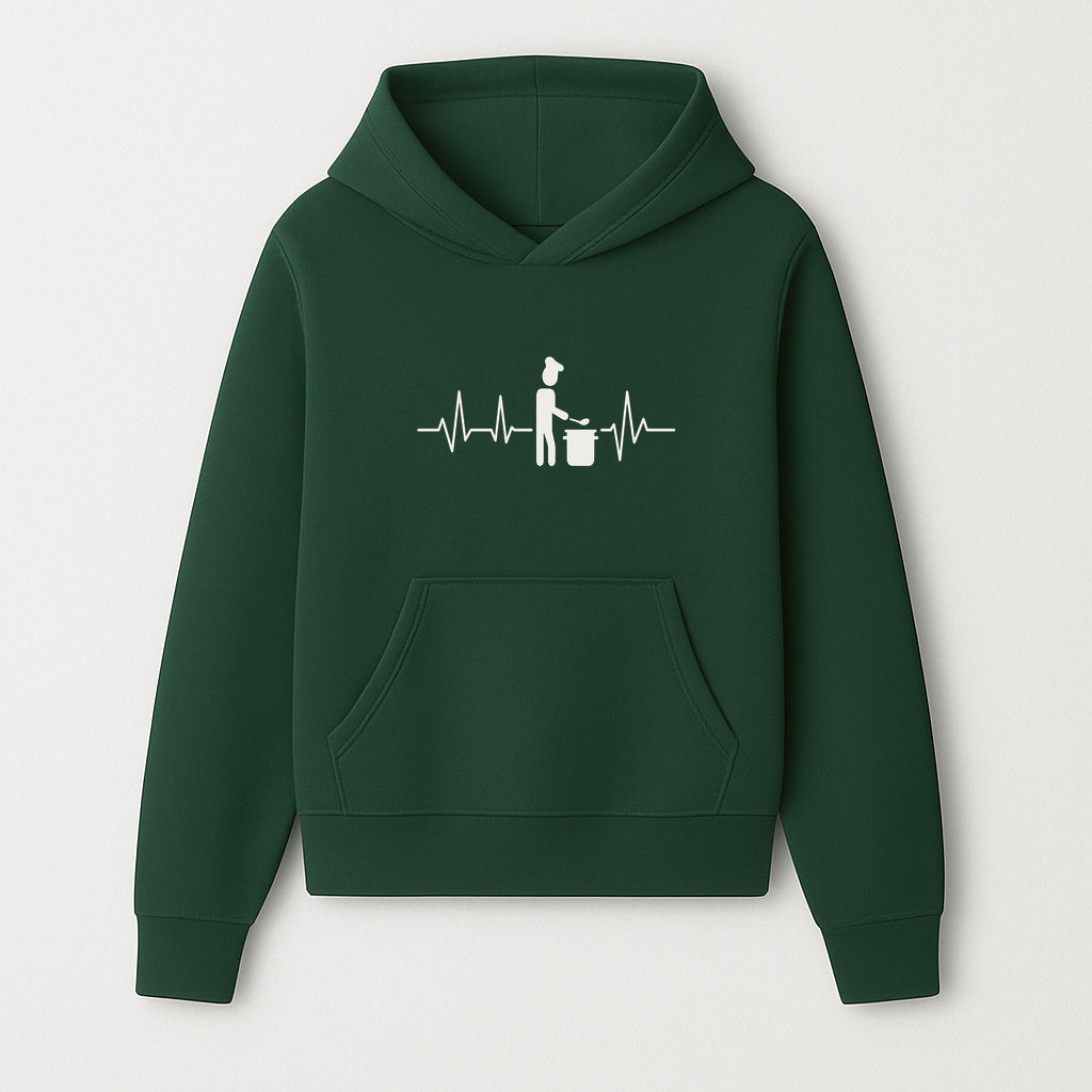 Chef Cooking Heartbeat Neon Sign | Kitchen D cor | Restaurant Wall Art | Foodie Gift | Cooking Passion Light - Hoodie 1758181707181.jpg
