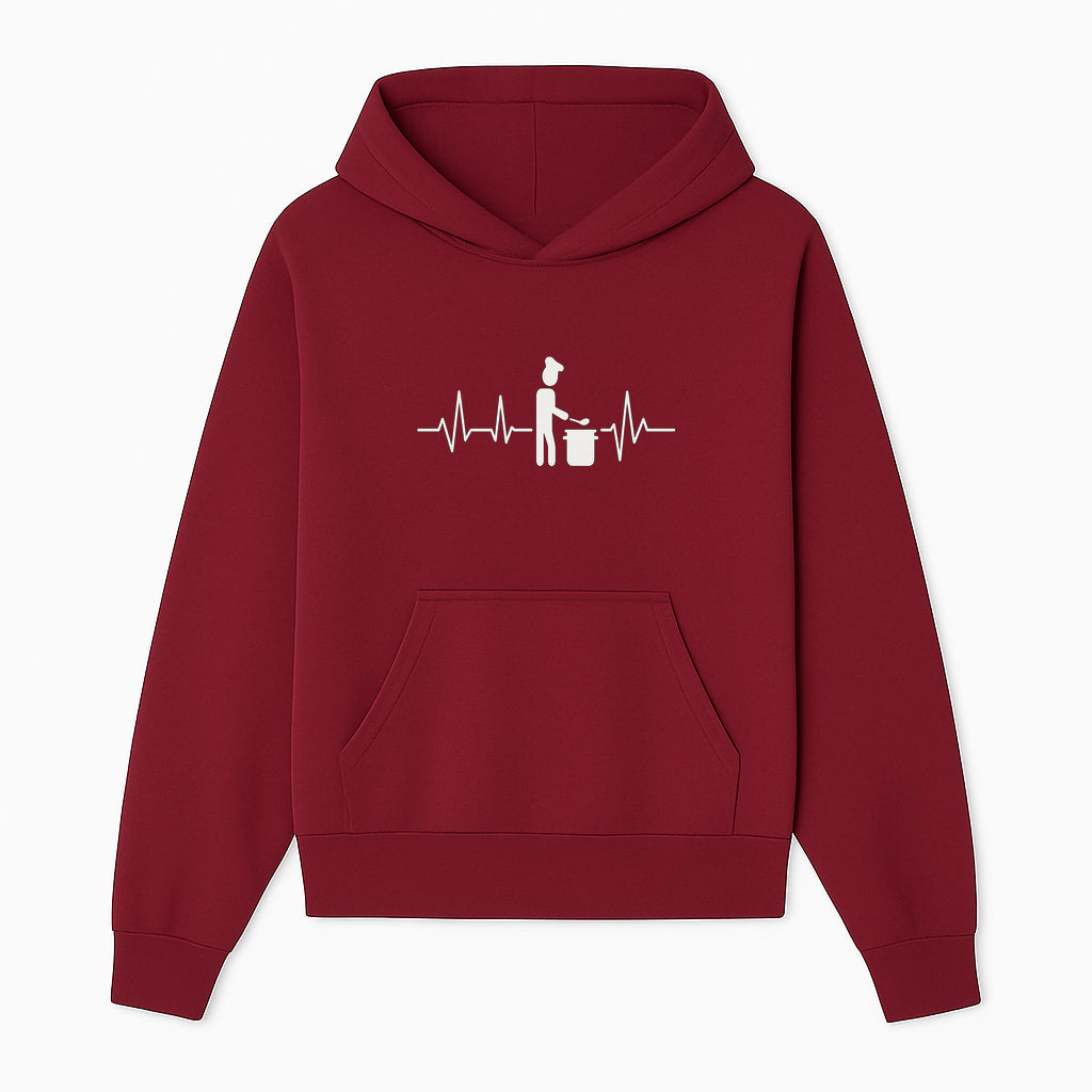 Chef Cooking Heartbeat Neon Sign | Kitchen D cor | Restaurant Wall Art | Foodie Gift | Cooking Passion Light - Hoodie 1758181707783.jpg