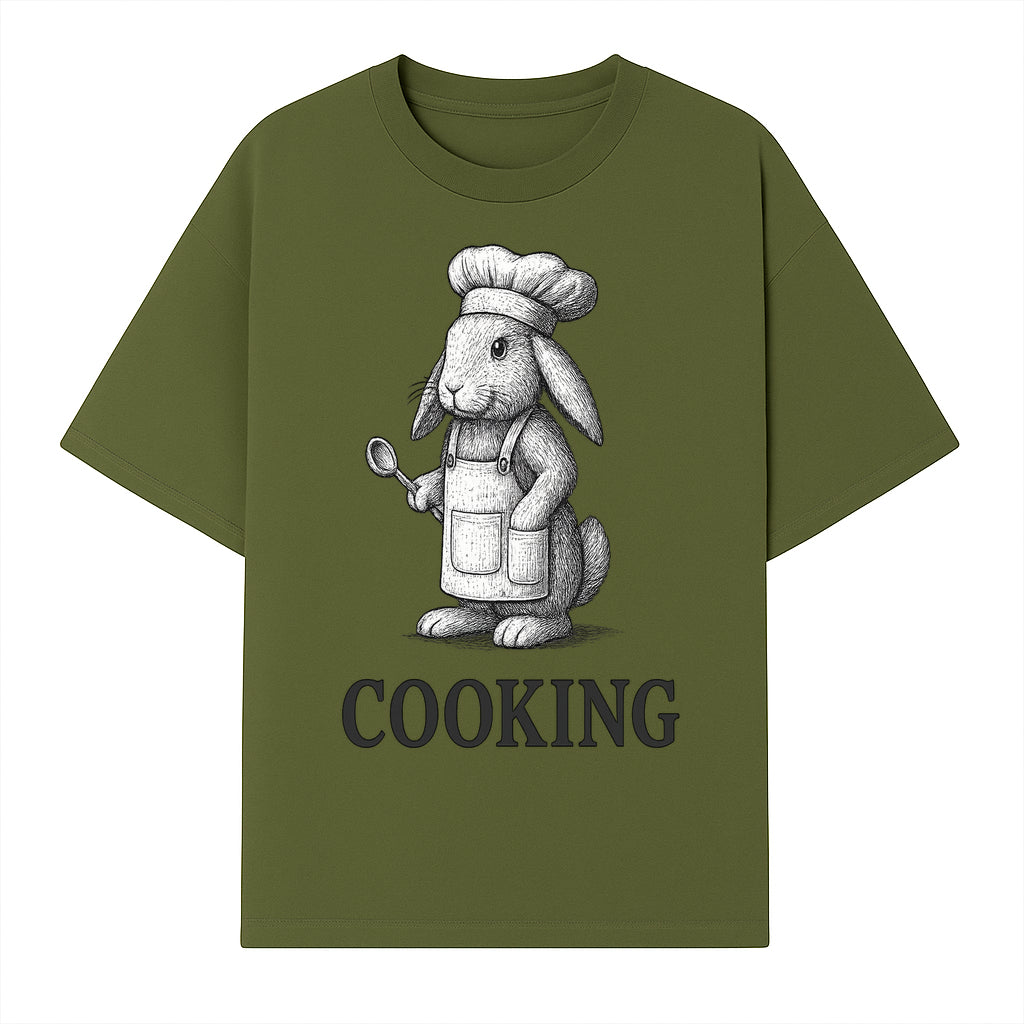 Chef Bunny Cooking Apron Design | Cute Rabbit Kitchen Decor | Baking Gift for Animal Lovers | Family Cooking Apron - T-shirt 1758181707907.jpg
