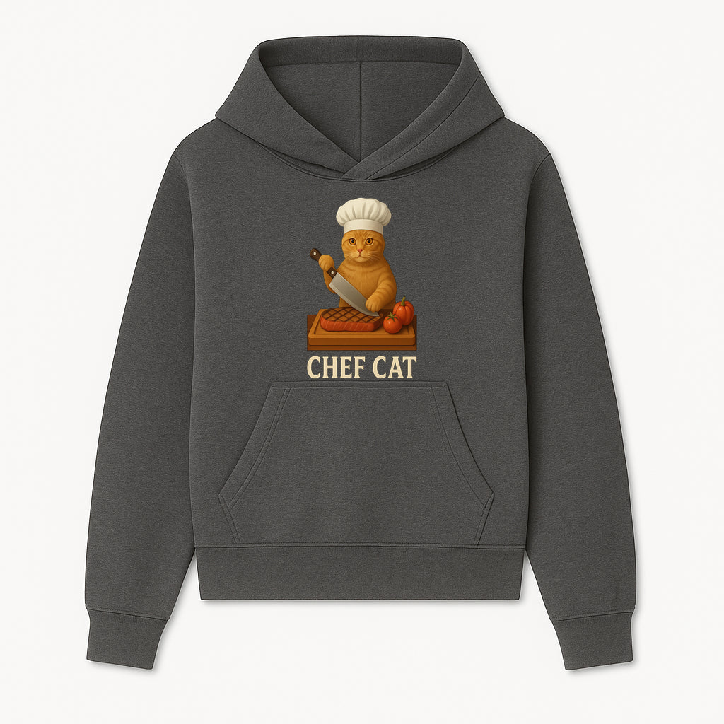Chef Cat Cooking Illustration with Knife, Cute Cat Chef Design for Kitchen Decor, Pet Lovers Gift, Culinary Art Prints - Hoodie 1758181708042.jpg