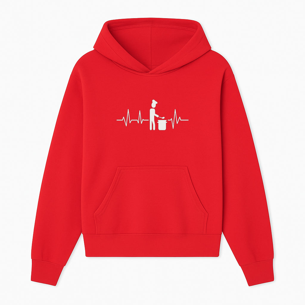 Chef Cooking Heartbeat Neon Sign | Kitchen D cor | Restaurant Wall Art | Foodie Gift | Cooking Passion Light - Hoodie 1758181708043.jpg