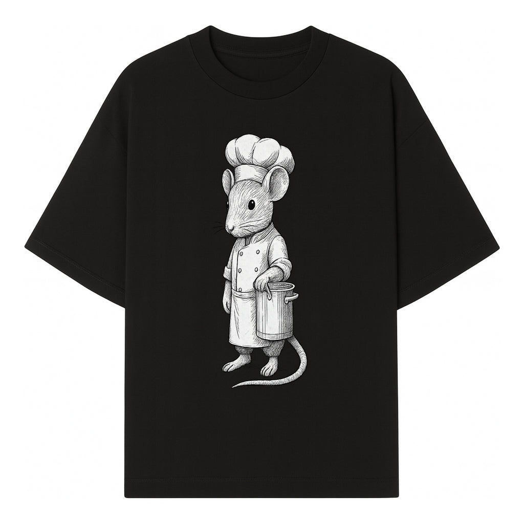 Chef Mouse Cartoon Illustration Art Print - Whimsical Kitchen Decor for Animal Lovers and Culinary Enthusiasts - T-shirt 1758181708269.jpg