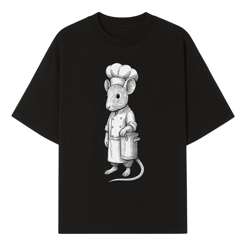 Chef Mouse Cartoon Illustration Art Print - Whimsical Kitchen Decor for Animal Lovers and Culinary Enthusiasts - T-shirt 1758181708269.jpg