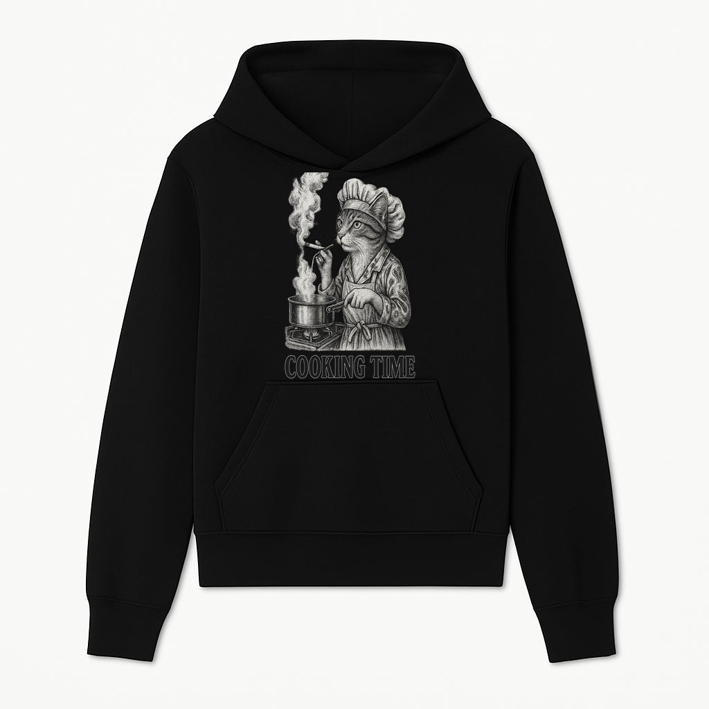 Cat Chef Cooking Time T-Shirt - Funny Cat Lover Gift, Culinary Humor, Kitchen Apparel for Animal Lovers, Unique Cooking Design - Hoodie 1758181709105.jpg