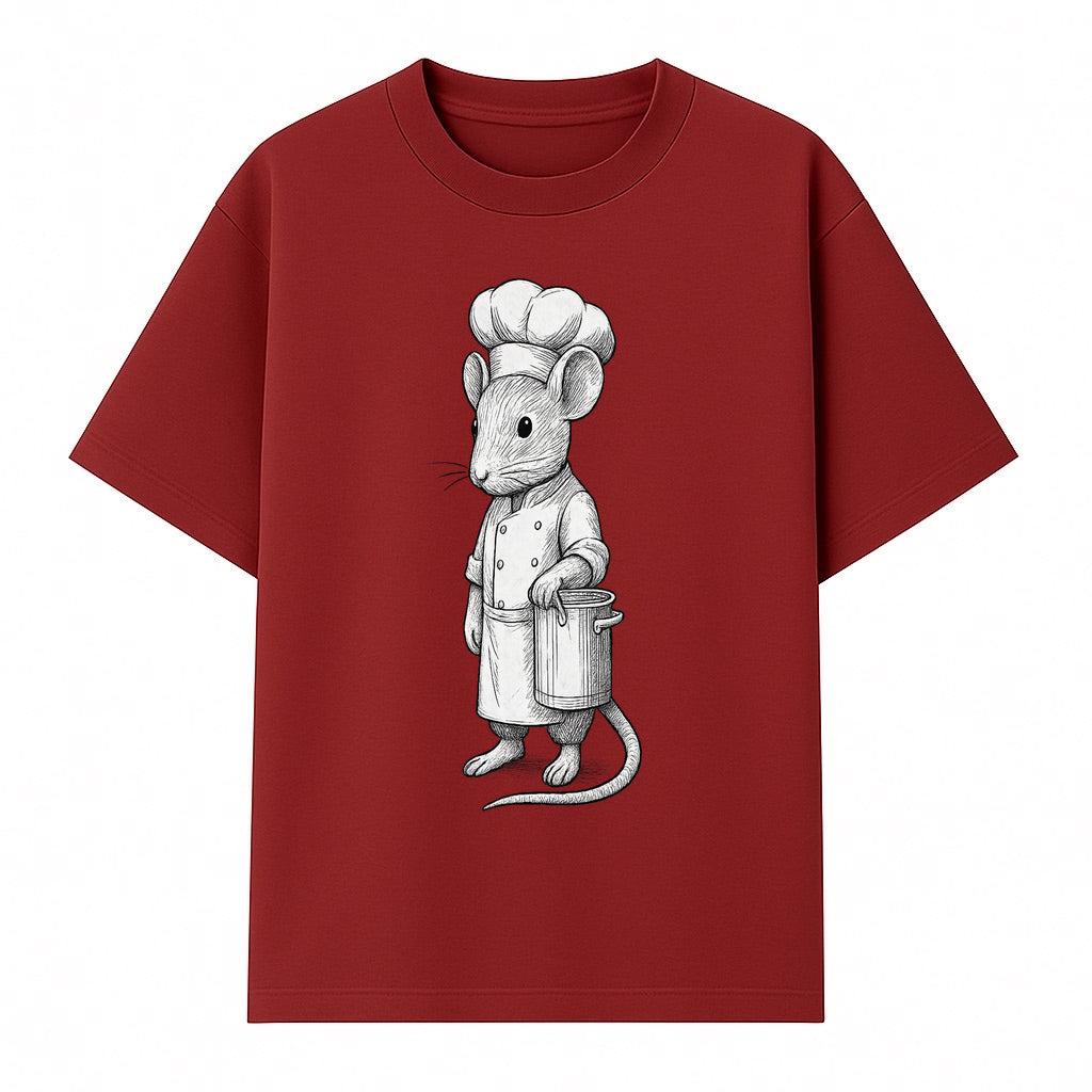 Chef Mouse Cartoon Illustration Art Print - Whimsical Kitchen Decor for Animal Lovers and Culinary Enthusiasts - T-shirt 1758181709139.jpg