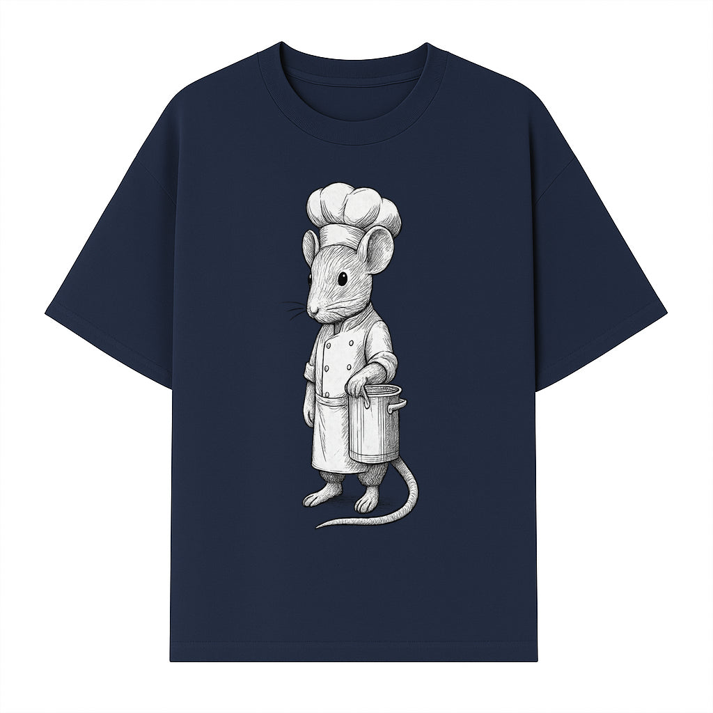 Chef Mouse Cartoon Illustration Art Print - Whimsical Kitchen Decor for Animal Lovers and Culinary Enthusiasts - T-shirt 1758181709254.jpg