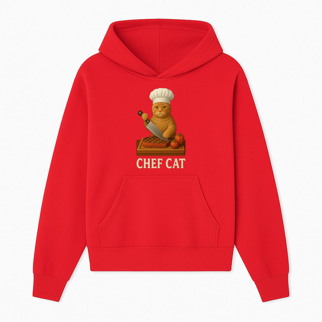 Chef Cat Cooking Illustration with Knife, Cute Cat Chef Design for Kitchen Decor, Pet Lovers Gift, Culinary Art Prints - Hoodie 1758181709287.jpg
